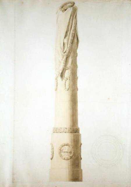 Design for a Commemorative Column (pen, pencil and sepia on od Caspar David Friedrich