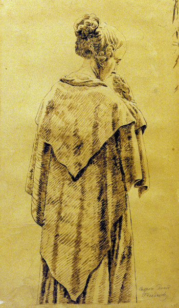 Woman in a shawl od Caspar David Friedrich
