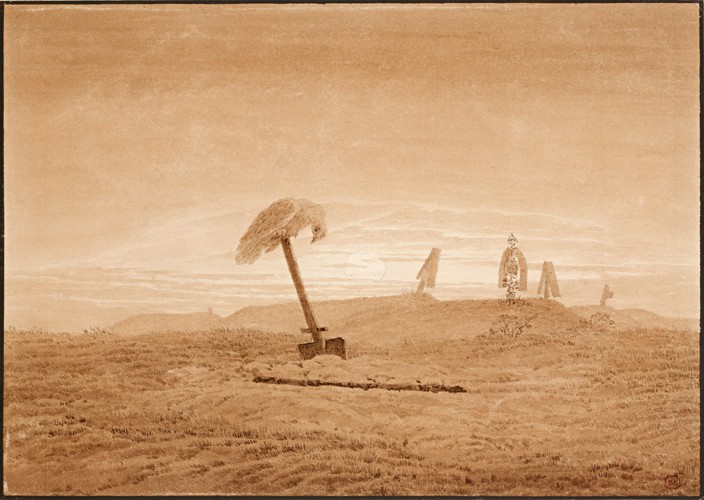 Landscape with Graves od Caspar David Friedrich