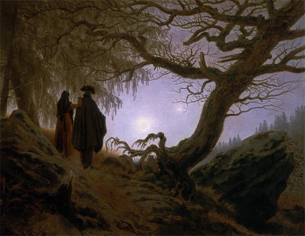 Mann und Frau den Mond betrachtend od Caspar David Friedrich
