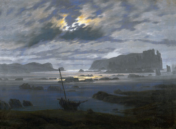 Nordic sea in the moonlight od Caspar David Friedrich