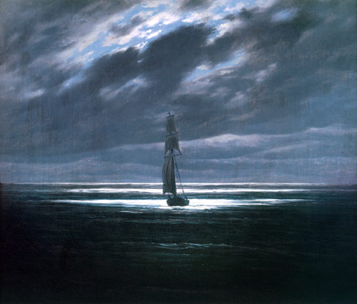 Seascape at moonlight od Caspar David Friedrich