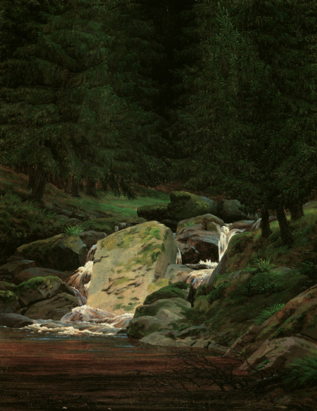 Waterfall od Caspar David Friedrich