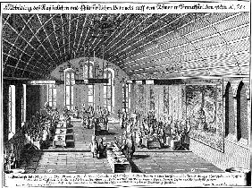 Banquet in the Römer in Frankfurt a.M. on August 1, 1658 in celebration of Emperor Leopold I