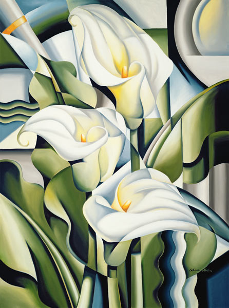 Cubist lilies, 2002 (oil on canvas)  od Catherine  Abel