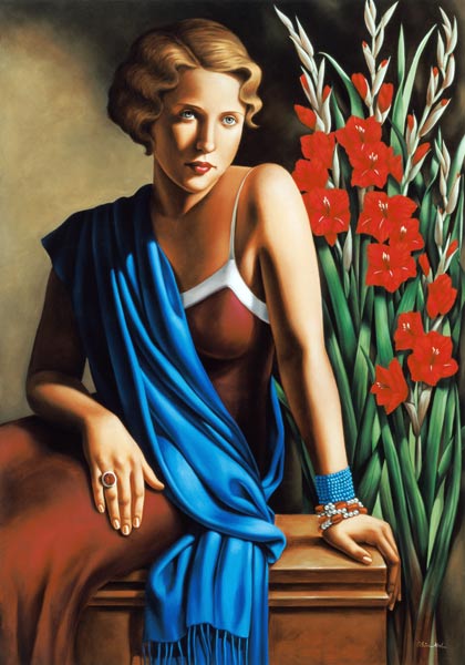 Girl with the Scarab Ring (oil on canvas)  od Catherine  Abel