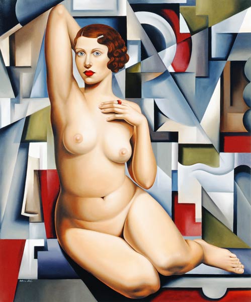 Seated Cubist Nude od Catherine  Abel