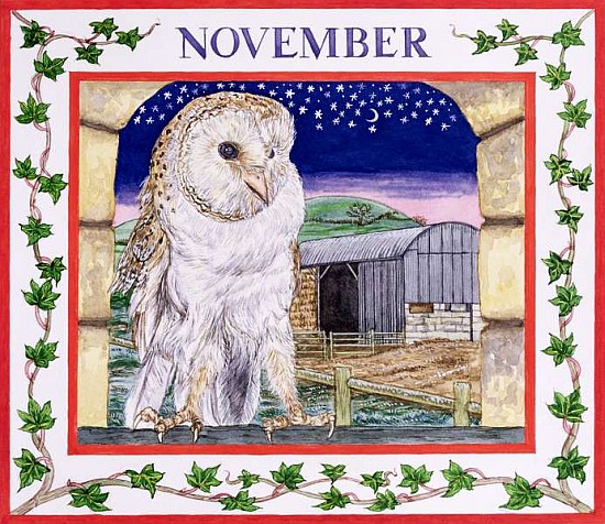 November (w/c on paper)  od Catherine  Bradbury