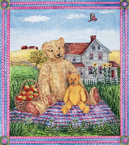 The Teddy Bears'' Picnic (w/c on paper) 