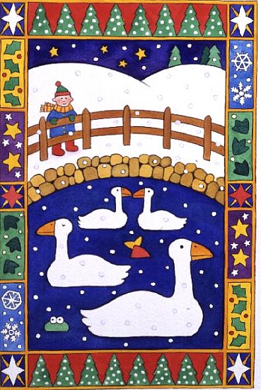 Ducks in the Snow  od Cathy  Baxter