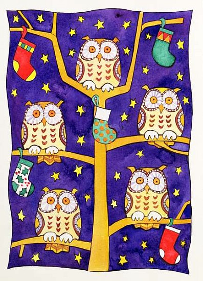 Five Wise Owls  od Cathy  Baxter