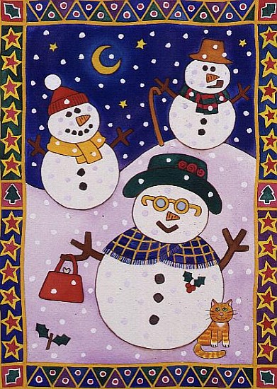 Snowmen in the Snow (w/c)  od Cathy  Baxter
