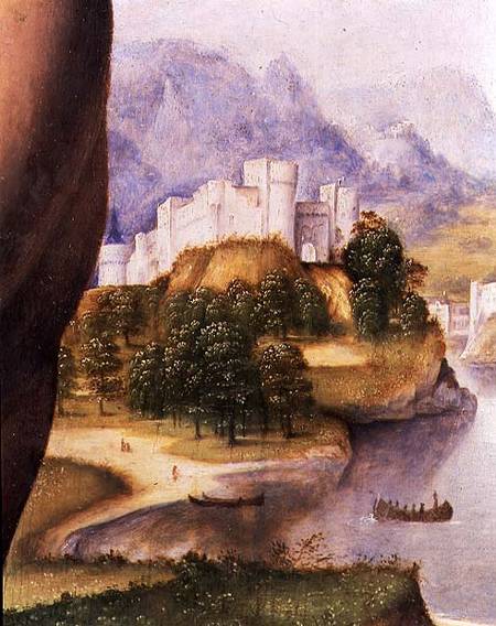 St. Jerome, detail of the landscape od Cesare  da Sesto