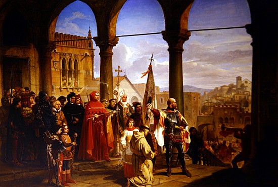 The Dedication of Trieste to Austria od Cesare Felix dell' Acqua