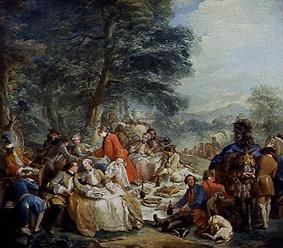 Rest at the hunting. od Charles André van Loo
