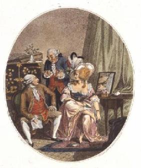 The French Dressing Room, engraved by P.W. Tomkins (1760-1840)