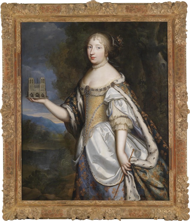 Portrait of Maria Theresa of Spain (1638-1683), Queen consort of France and Navarre od Charles Beaubrun