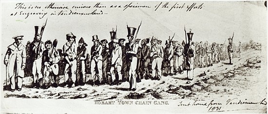 Hobart Town Chain Gang, c.1831 od Charles Bruce