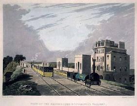 View of the Manchester and Liverpool Railway, taken at Newton, 1825, engraved by Havell