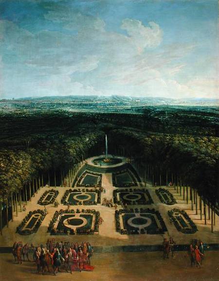 Promenade of Louis XIV (1638-1715) in the Gardens of the Grand Trianon od Charles Chastelain