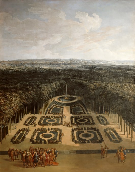 Promenade of Louis XIV in the Gardens of the Grand Trianon od Charles Chastelain