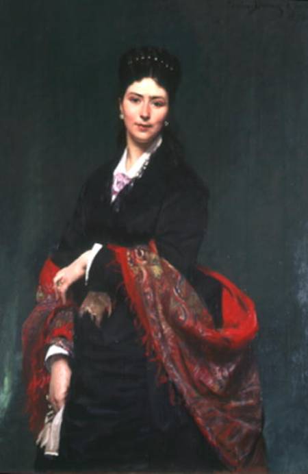 Portrait of Mrs Marie Clerc od Charles Durant