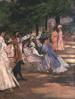Figures in Hyde Park (oil) od Charles Edward Conder