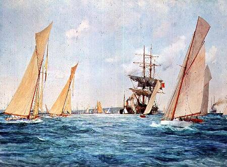 A Yacht Race od Charles Edward Dixon