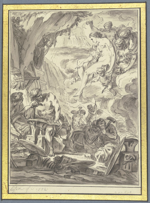 Venus in der Werkstatt des Vulkan, der die Waffen des Aeneas schmiedet od Charles Eisen