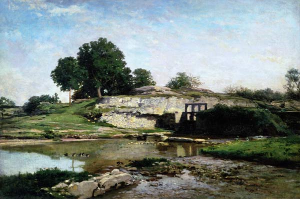 The Lock at Optevoz od Charles-François Daubigny