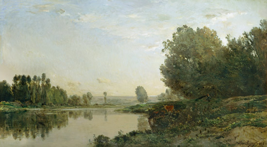 The Banks of the Oise, Morning od Charles-François Daubigny