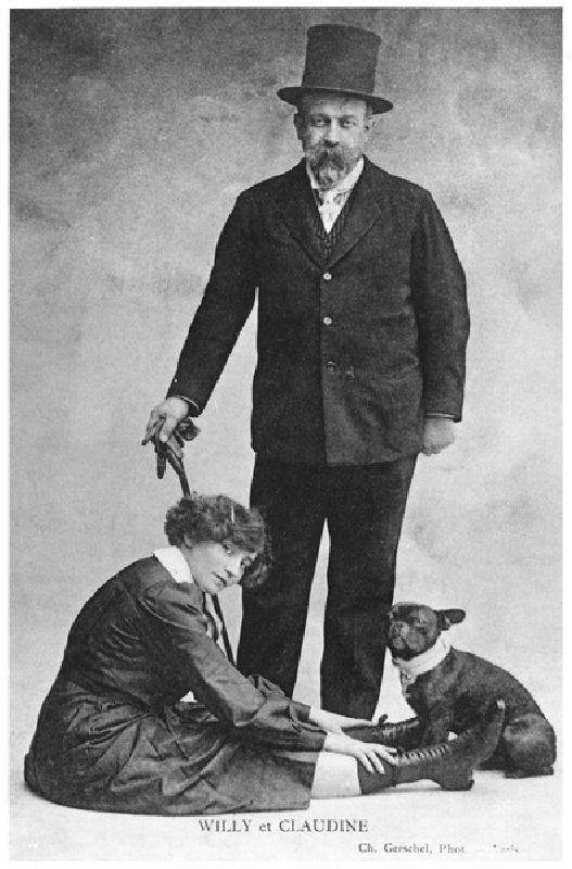 Postcard depicting Colette (1873-1954) and Willy (1859-1931) (b/w photo) od Charles Gerschel