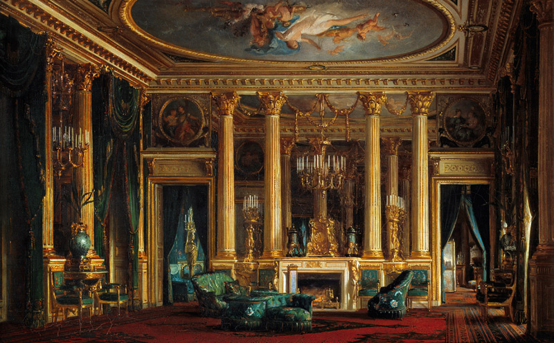 A Salon in the Hotel of Monsieur Basile Parent, Place Vendome, Paris od Charles Giraud