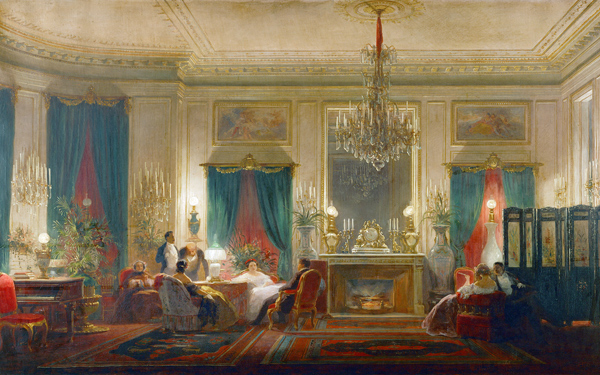 Salon of Princess Mathilde Bonaparte (1820-1904) Rue de Courcelles, Paris od Charles Giraud