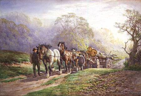 A Logging Team returning Home od Charles James Adams