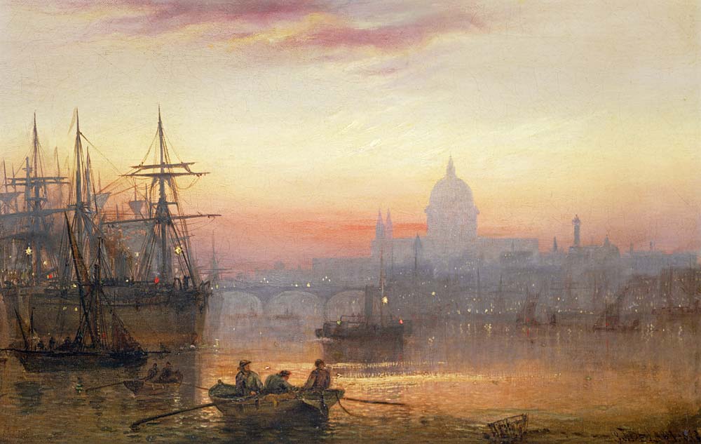 The Pool of London at Sundown od Charles John de Lacy