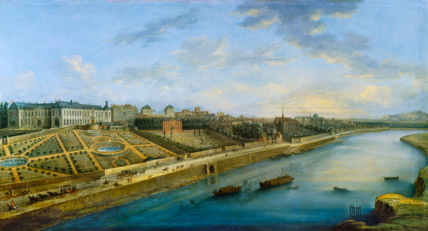 View of Passy and Chaillot from Grenelle od Charles Laurent Grevenbroeck
