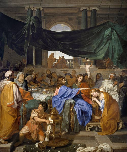 Ch.Le Brun / Banquet at Hs.of Pharisee od Charles Le Brun