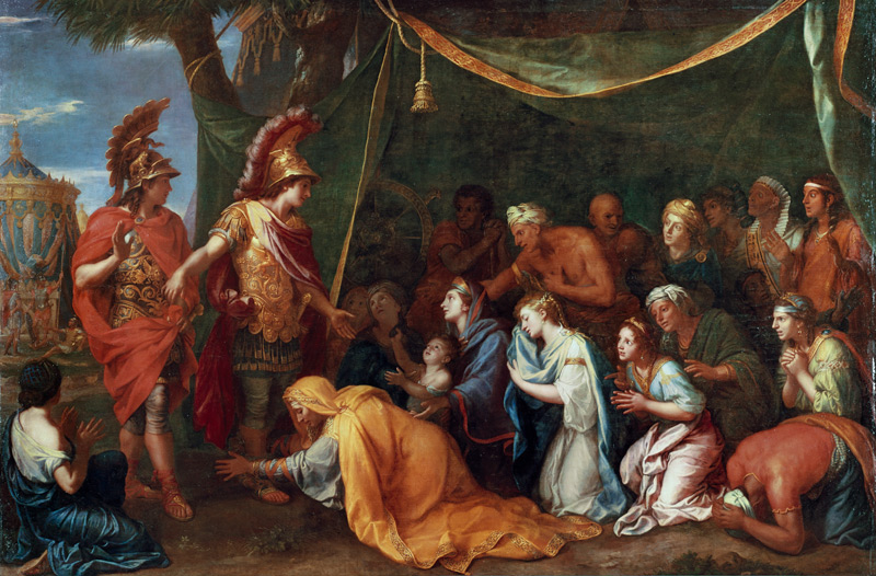 Die Königinnen von Persien zu Füßen Alexanders des Großen” od. “Im Zelt des Darius” (Nach der Nieder od Charles Le Brun