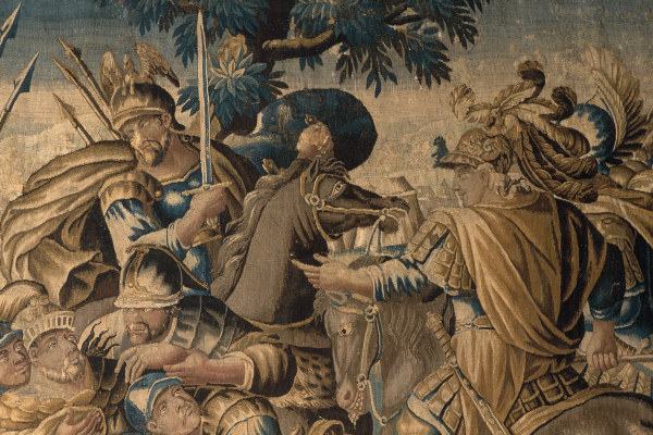 Alexander and Poros / tapestry od Charles Le Brun