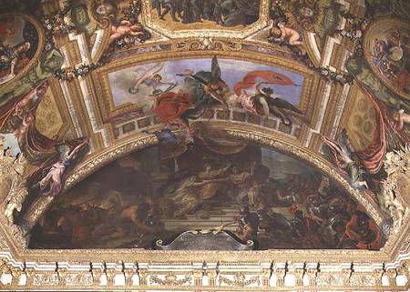 The Alliance of Germany and Spain with Holland, 1672, Ceiling Painting from the Galerie des Glaces od Charles Le Brun