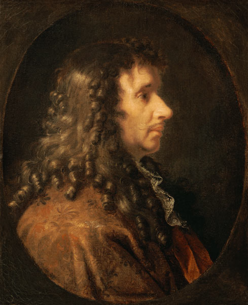 Portrait of Moliere (1622-73) od Charles Le Brun