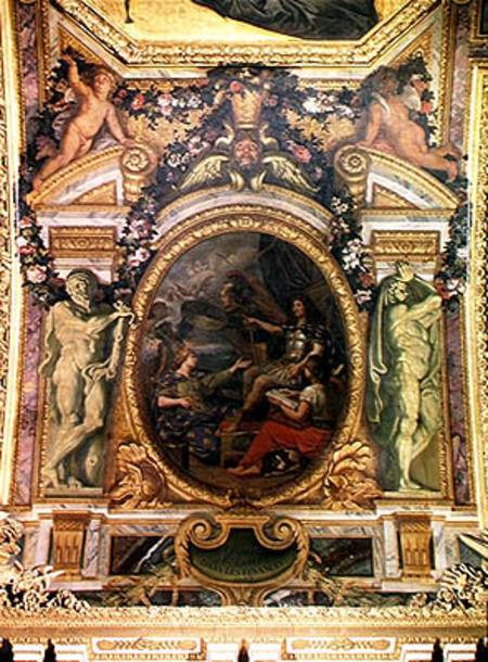 Financial Order Regained in 1662, Ceiling Painting from the Galerie des Glaces od Charles Le Brun