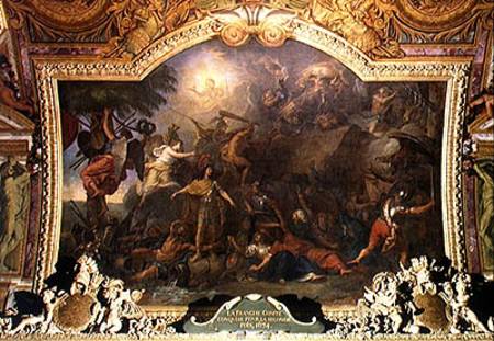 Franche-Comte Conquered for the Second Time, Ceiling Painting from the Galerie des Glaces od Charles Le Brun
