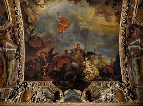The Prosperous Neighbouring Powers of France, Ceiling Painting from the Galerie des Glaces