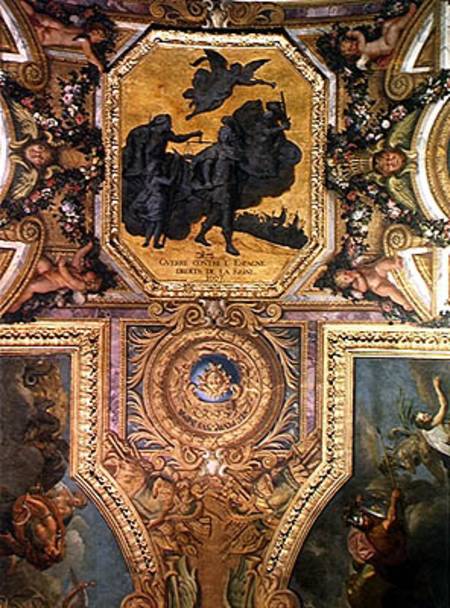 War for the Rights of the Queen in 1667, Ceiling Painting from the Galerie des Glaces od Charles Le Brun