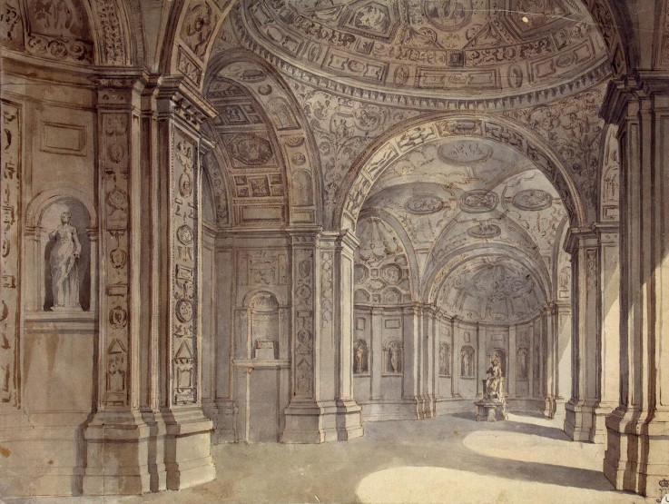 Interior of the Villa Madama in Rome od Charles Louis Clerisseau