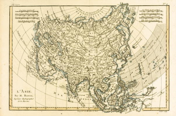 Asia, from 'Atlas de Toutes les Parties Connues du Globe Terrestre' by Guillaume Raynal (1713-96) pu od Charles Marie Rigobert Bonne