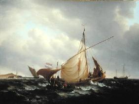 Dutch Boat Putting to Sea