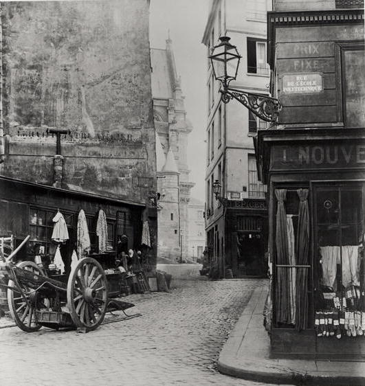Rue de la Montagne Sainte-Genevieve, Paris, 1858-78 (b/w photo)  od Charles Marville